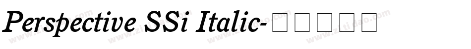 Perspective SSi Italic字体转换